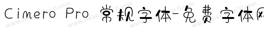 Cimero Pro 常规字体字体转换